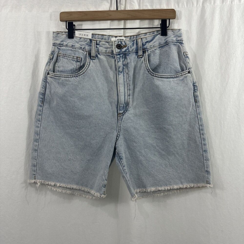 Cotton:On Light Wash Straight Leg Bermuda Shorts Womens Size 8 Casual Hipster